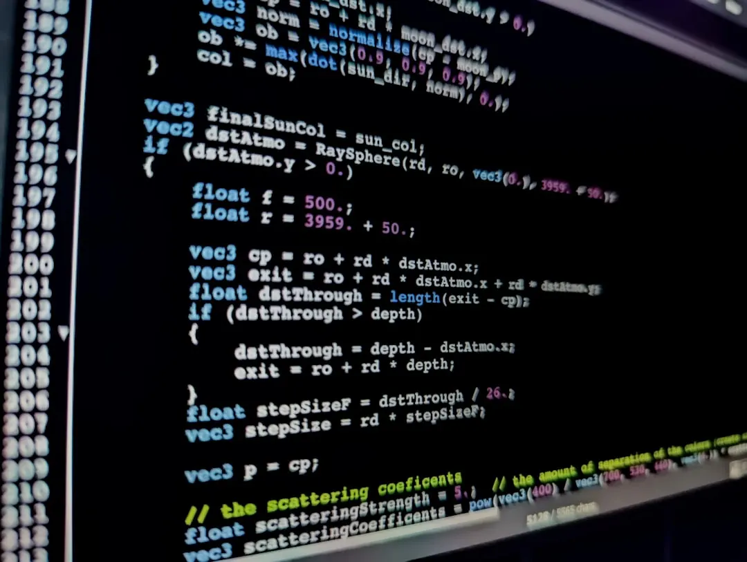 Open source code on a monitor for an article by Atlanta based Software Engineer, Namir Ahmed.