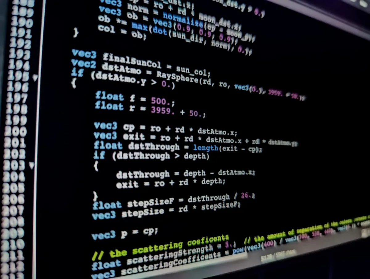Open source code on a monitor for an article by Atlanta based Software Engineer, Namir Ahmed.