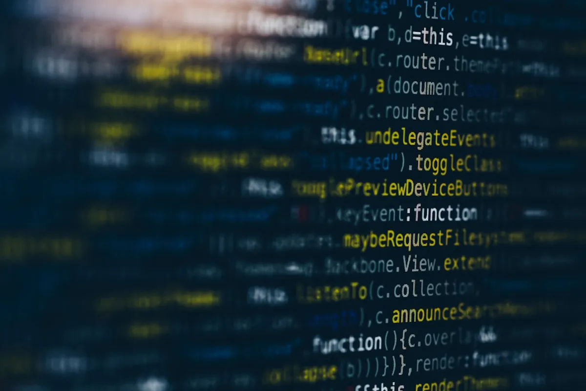 Abstract code patterns for an article by Atlanta based Software Engineer, Namir Ahmed.